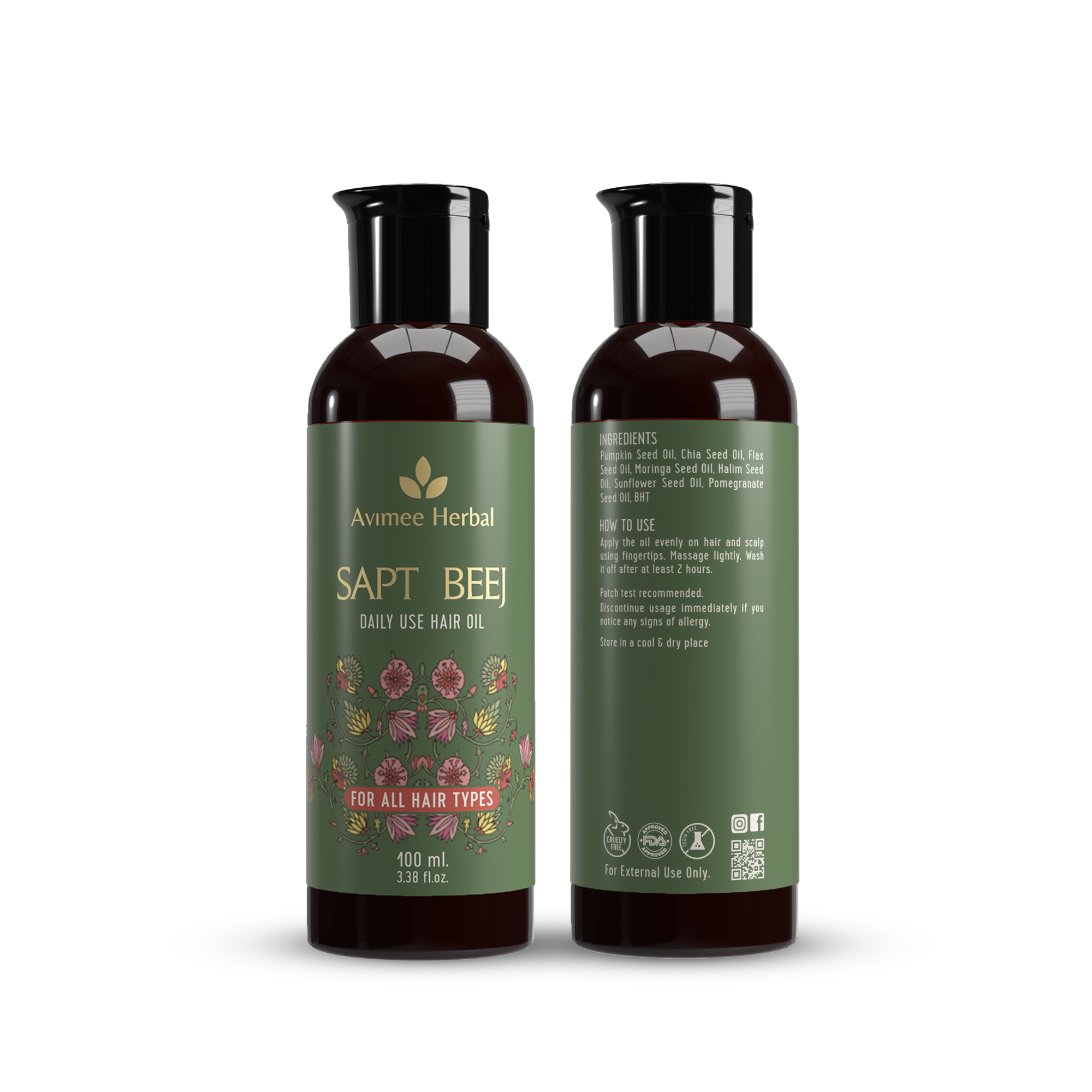 Saptbeej Hair Oil for Hair Growth 2 bottles