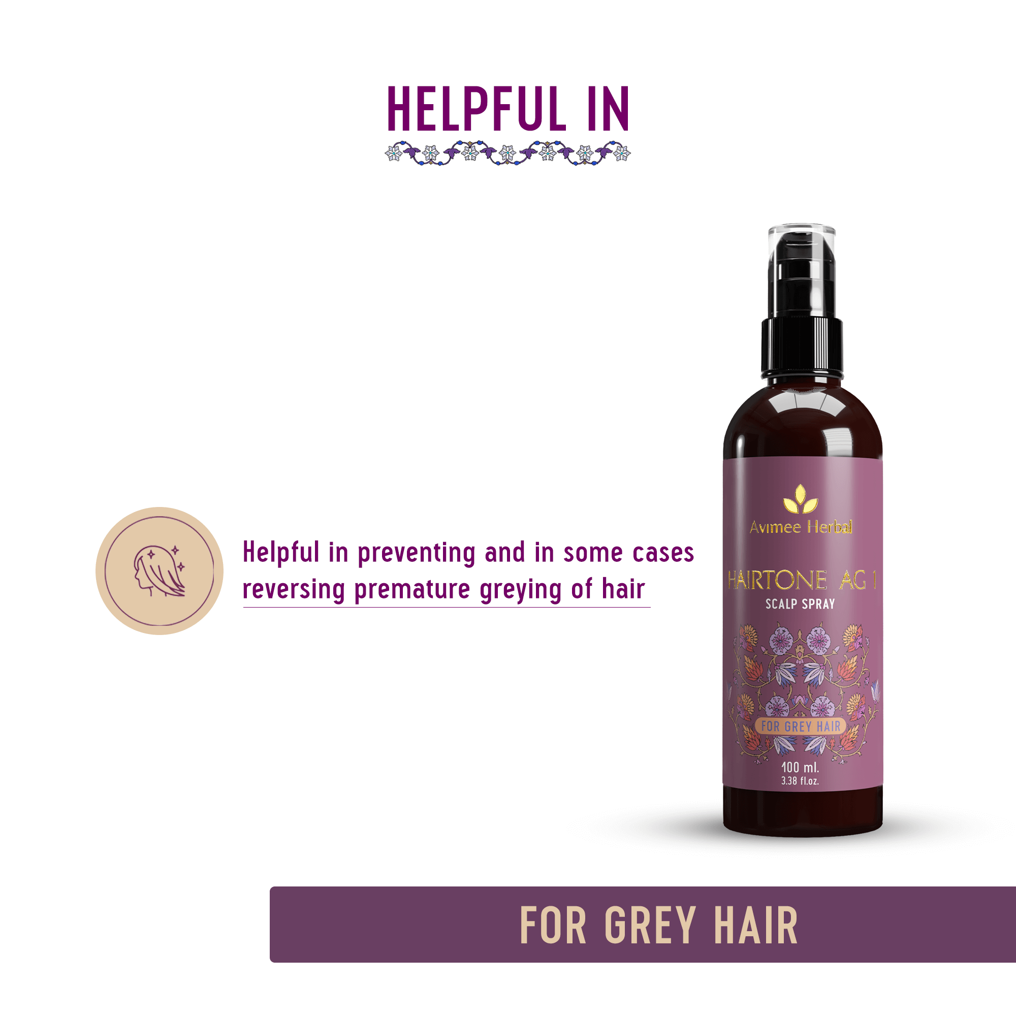 Hairtone AG 1 Scalp Spray for Grey Hair