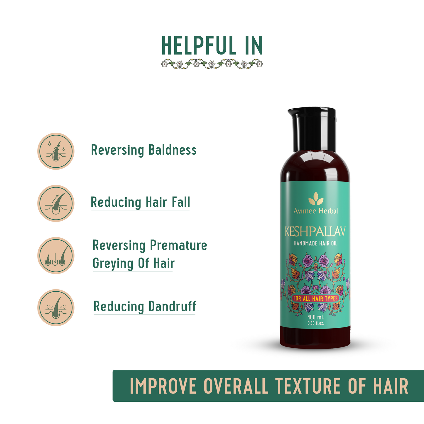 Combo 2: Keshpallav Hair Oil + Hairtone PV 1 Scalp Spray + Madhu Plus Hair Serum