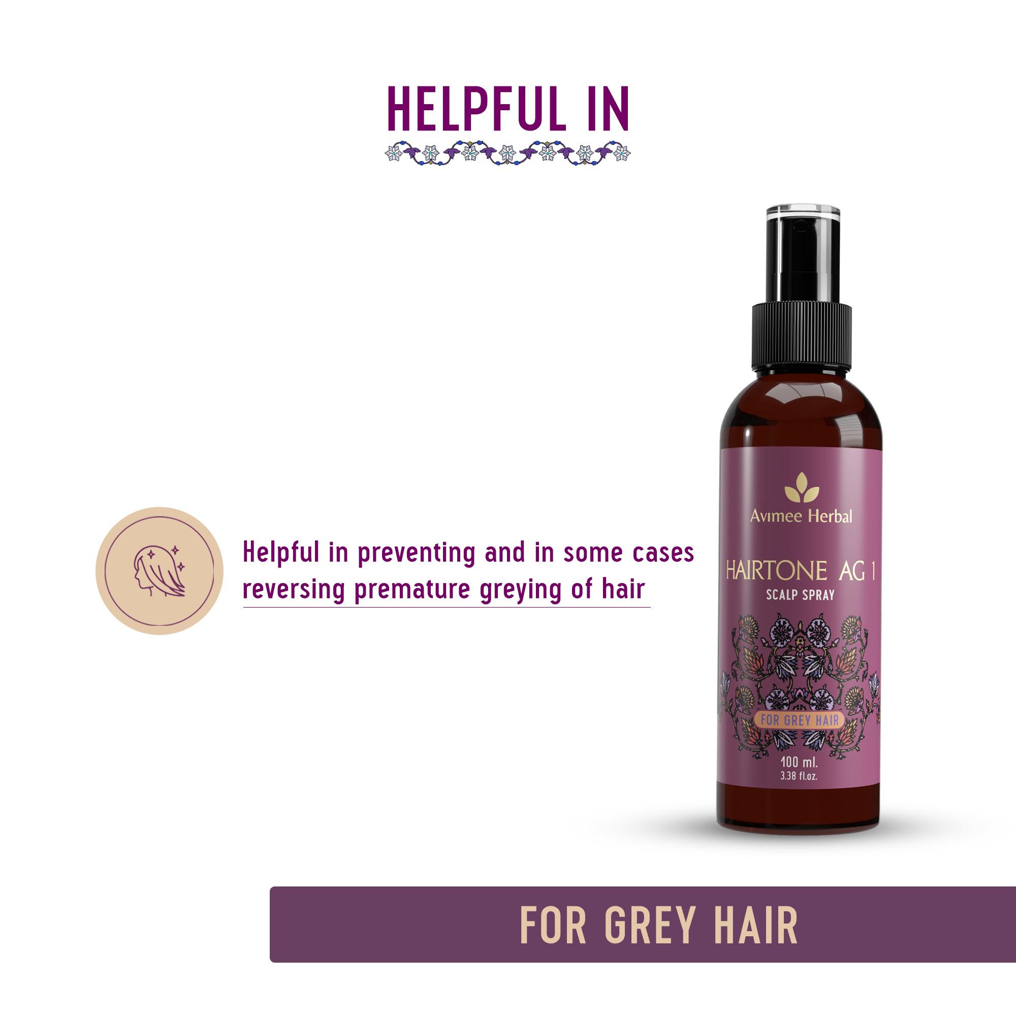 Hairtone AG 1 Scalp Spray for Grey Hair