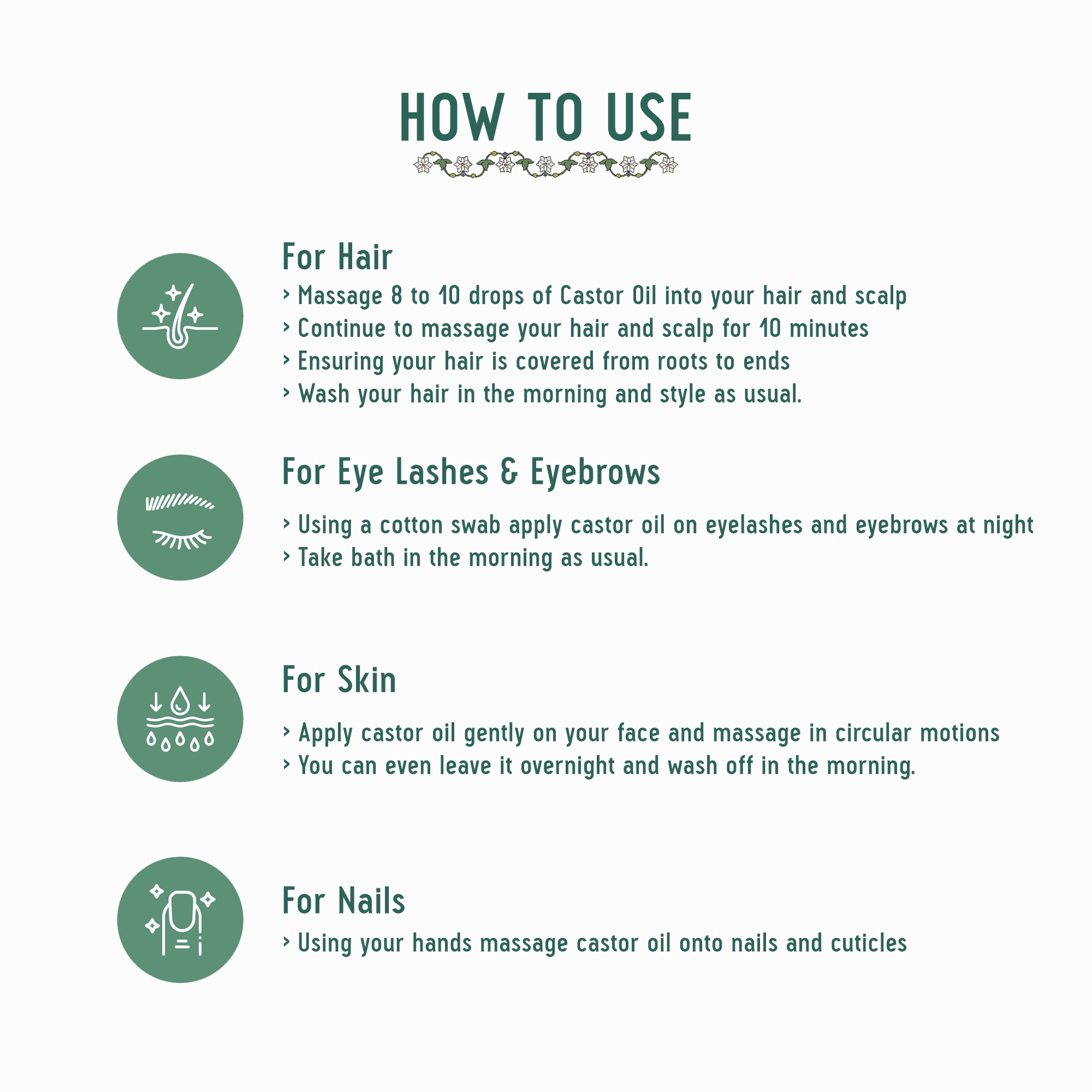How to use cold pressed castor oil
